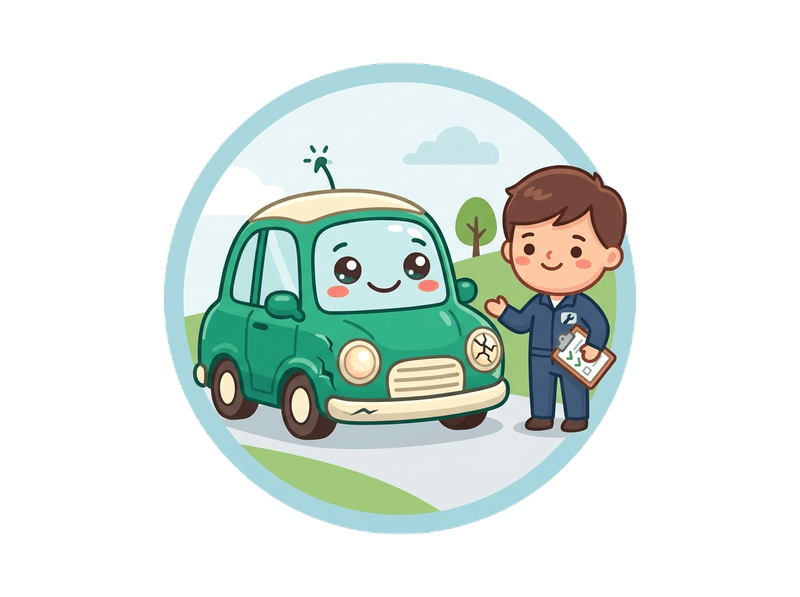 Illustration of accident damaged vehicles service by Scrap Car Catford