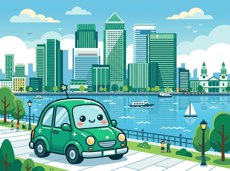 Illustration of a London landmark near Tower Hamlets